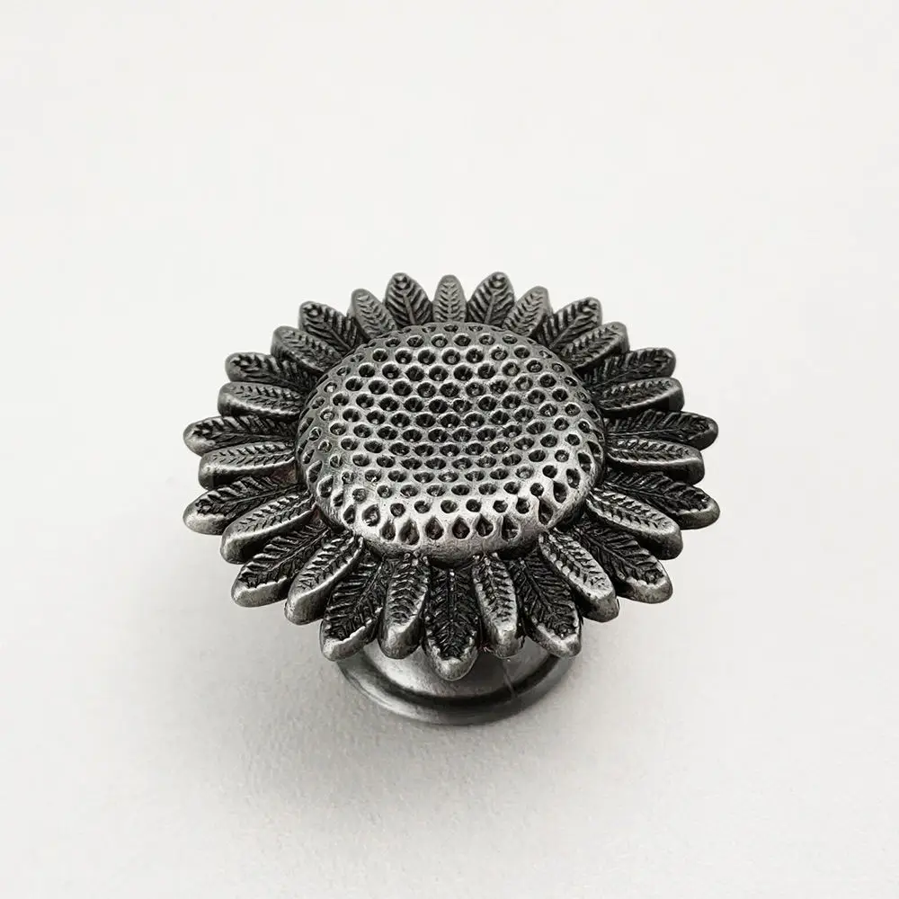 Sunflower Furniture Knob Decorative Zinc Alloy Drawer Handle Modern Cabinet Pull Metal Hardware Accessory For Home Decor