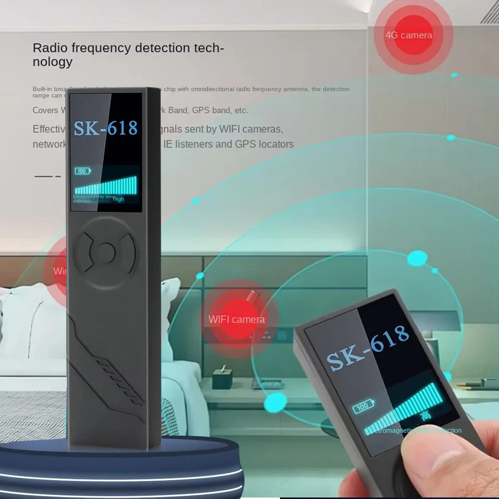 Anti-candid hidden Camera RF Detector Anti Thef Eavesdropping Monitor SIM Wireless WIFI Signal Inspect Finder GPS Hotel Detector