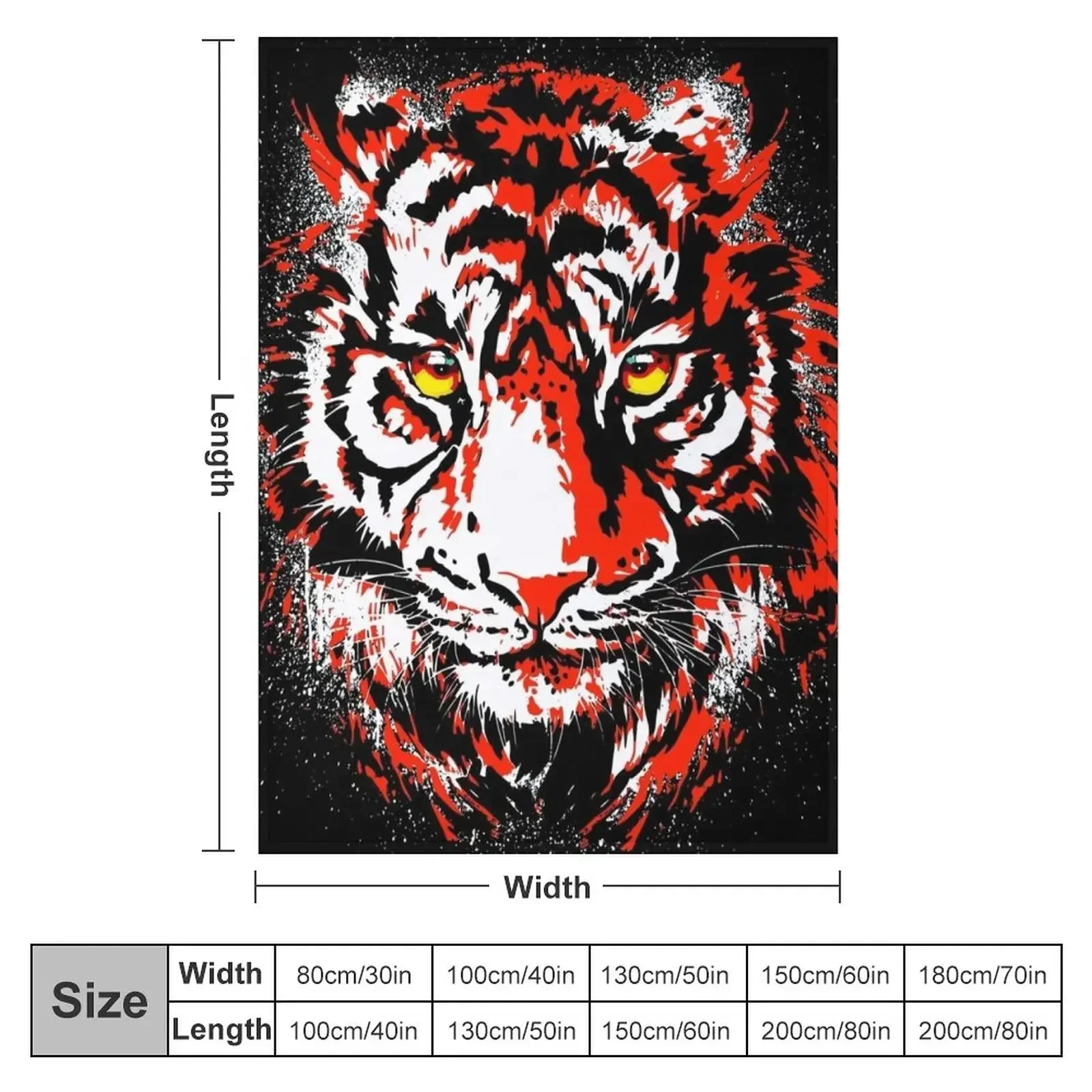 New Red Tiger Head - Realistic Tiger Eyes Throw Blanket For Decorative Sofa anime Blankets