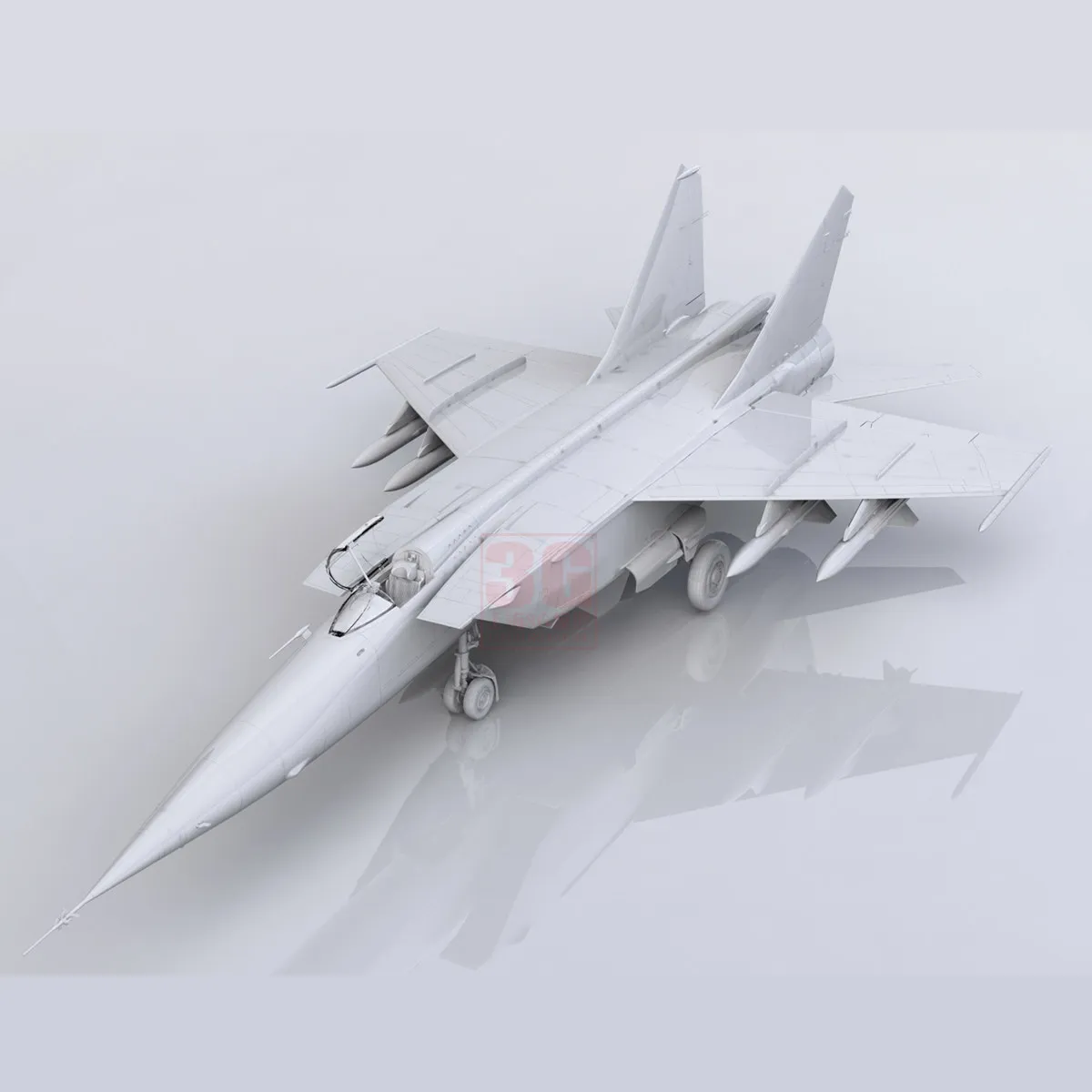 Obrázek 4: ICM plastový sestavený letadlo modelka souprava 72175 mig-25bm bitevník 1/72