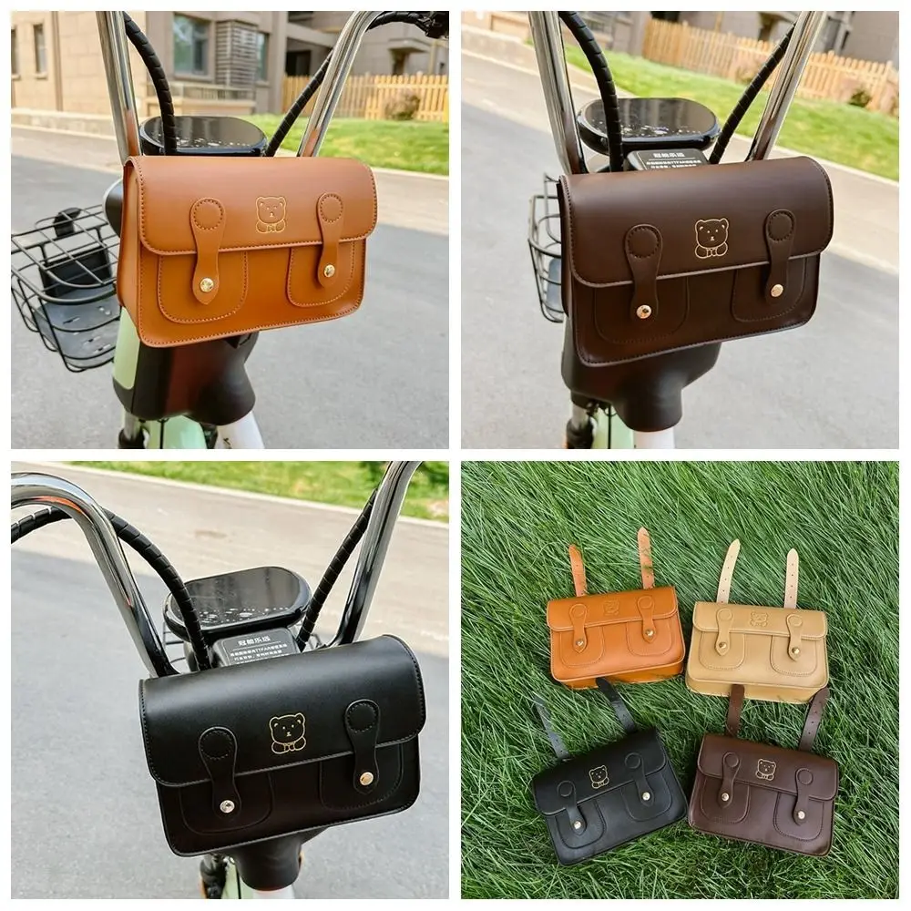 Handbag Bicycle Tail Bag Riding Equipment Bicycle Supplies Bike Saddle Pouch Bike Bag Rear Pannier PU Leather Cycling Bag Women