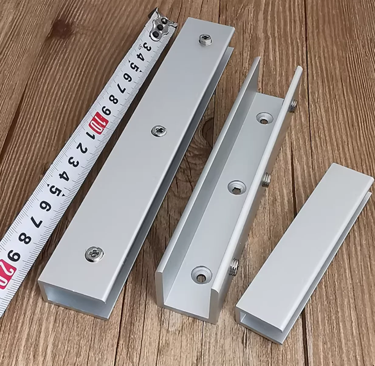 4Pcs 10CM 15CM 20CM Long Aluminum U Shaped Wall Floating Glass Shelf Clip Cubicle Fixing Clamp