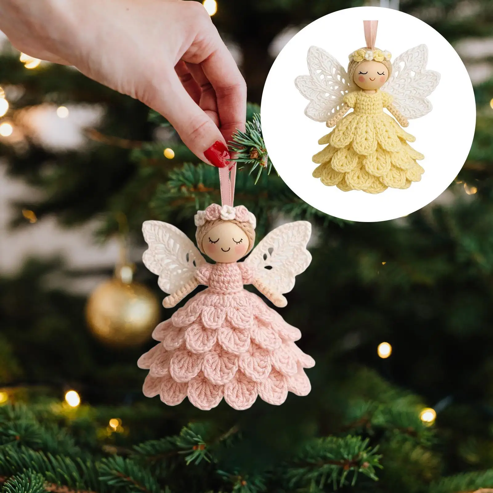 

Crochet Kit Angel Holiday Decorations With Instructions Holiday Decor Crochet Beginner Kit For Women Teens Kids Handicraft