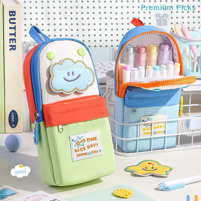 portableCapacity Pencil Case For Small Star Schoolbag Color - Blocked Pencil Case Lt S A High Appearance Level Cute And Large