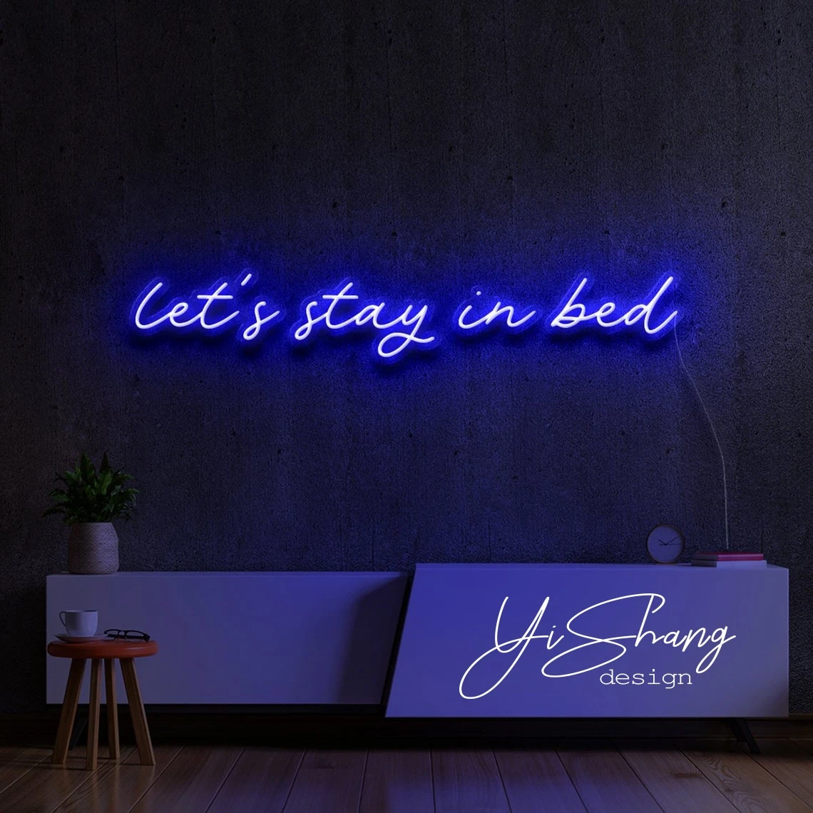 Let's Stay Ln Bed Neon Sign, Custom Neon Sign, Lights Room Decor Bedroom, Wall Decor, Home Decor, Personalized Gifts