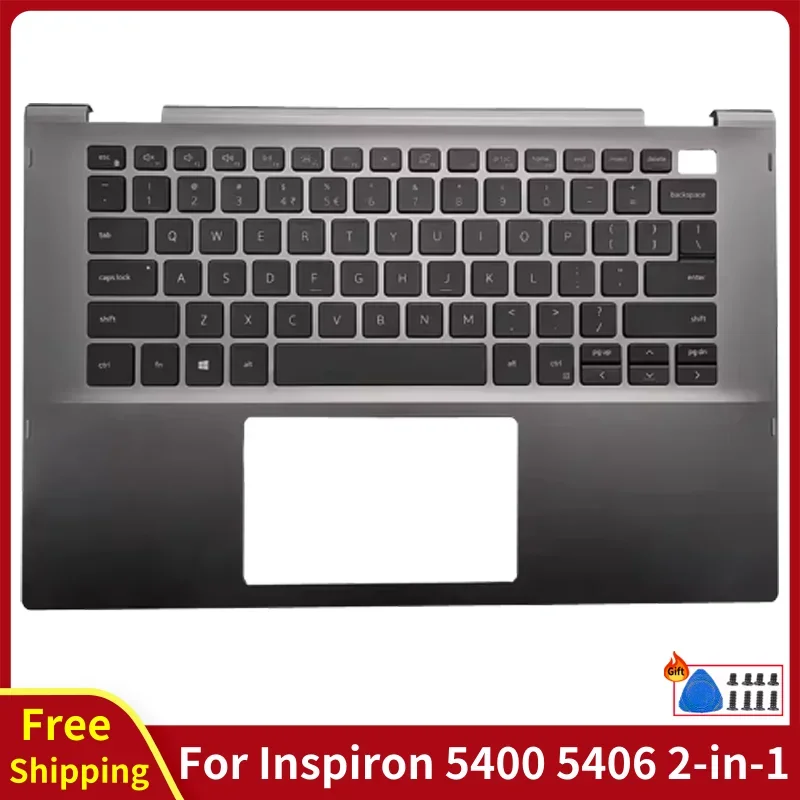 Original For Inspiron 5400 5406 2-in-1 New Laptop With US Backlight Keyboard Palmrest Upper Top Cover Replace Accessories Case