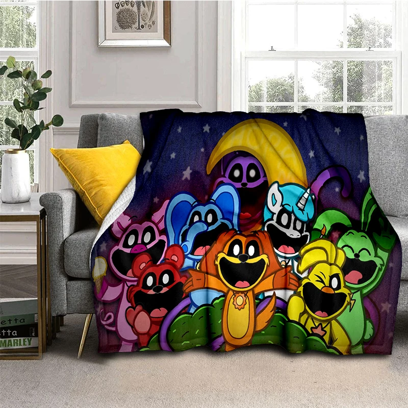 Cartoon S-Smiling C-Critters Catnap Craftycorn Soft Plush Blanket,Flannel Throw Blanket for Living Room Bedroom Bed Sofa Cover