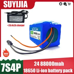 Pacco batteria ricaricabile agli ioni di litio 24V 18Ah 29.4V con BMS integrato adatto per unicicli elettrici con caricabatterie