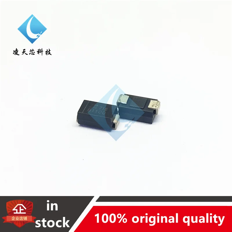 10PCS B1100-13-F Silk Screen B1100 Patch DO214AC SMA Rectifier IC 1A80V