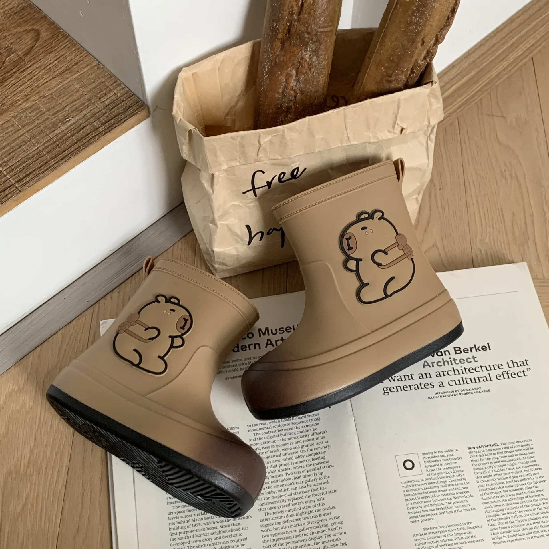 

Женские резиновые сапоги до середины икры, водонепроницаемые, износостойкие, летние, PVC oes, милые студенческие ботинки для взрослых, нескользящие резиновые сапоги