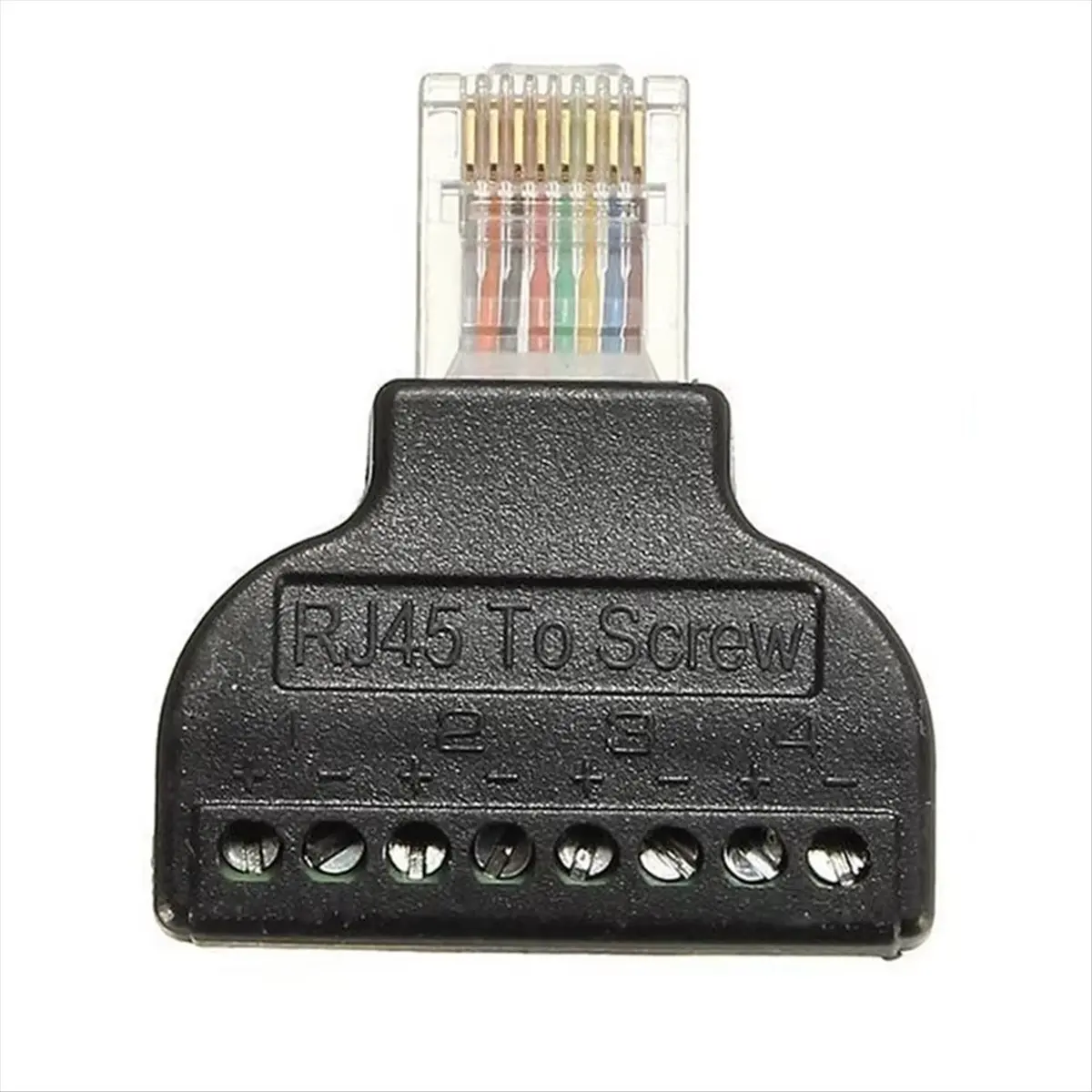 Friendly!RJ45 to 8 Pin Terminal Adapter Connector 8P8C Network Crystal Head Terminal Block