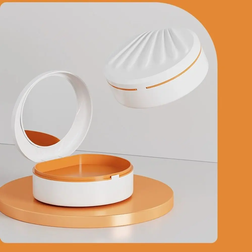 Double Layer Orthodontic Retainer Case Mouthguard with Mirror False Teeth Box Sealed Soaking Denture Bath Storage Box