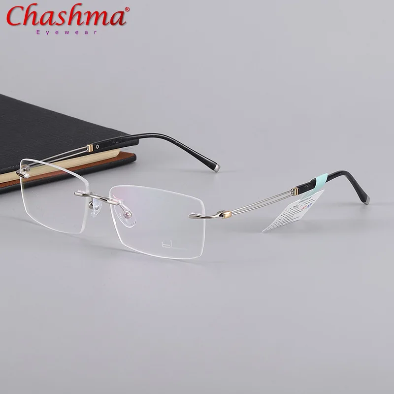 

Rimless Eyewear Men Eyeglasses Myopia Hyperopia Frames D72 Fashion Ultra Light Luxury Optical Prescription Glasses Frame