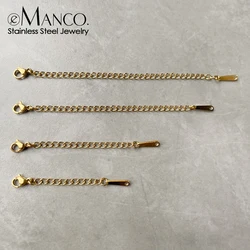 e-Manco Extended Extension Tail Chain Stainless Steel  Lobster Clasps Connector For Bracelet Necklace Jewelry Making