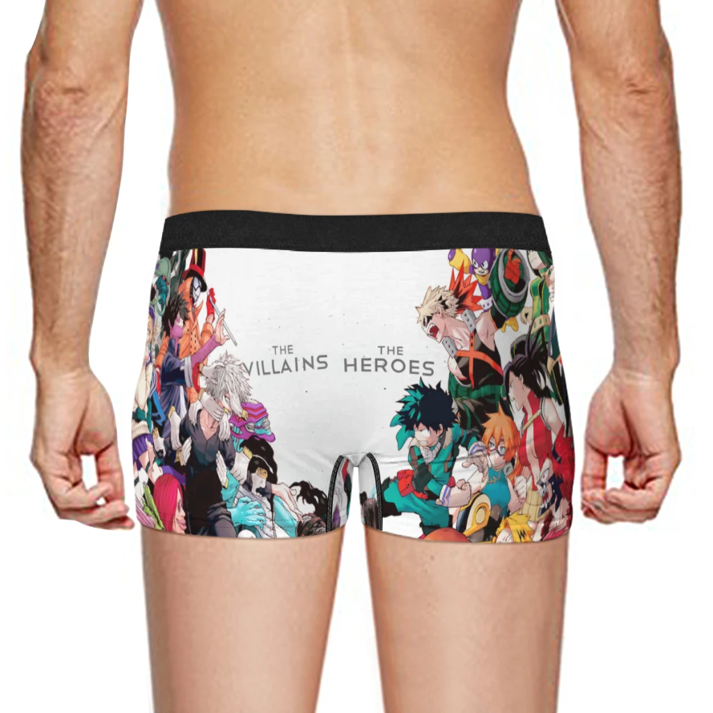 Anime-My-Hero-Academia Breathable milk Silk Boyshorts Elastic Men's Underwear 3D Boxer Shorts Boxer Briefs