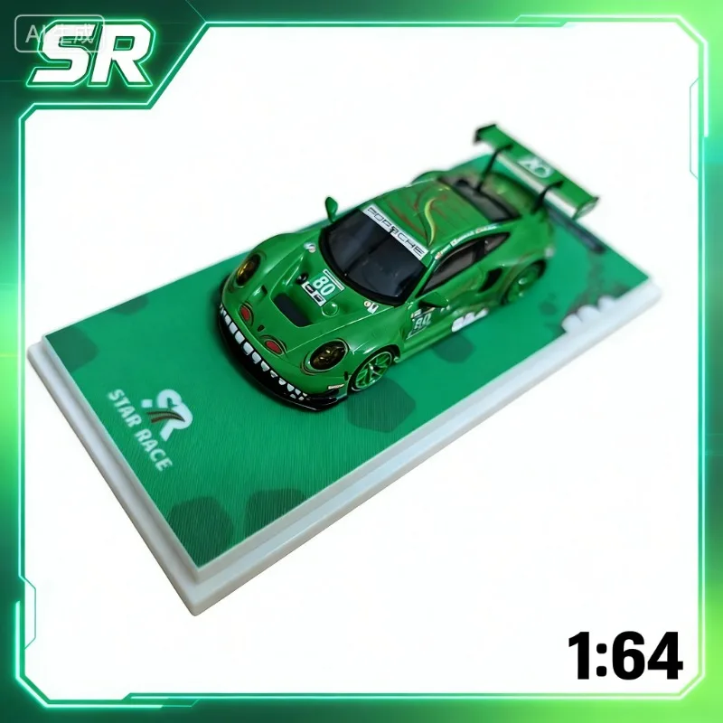 

STAR RACE 1:64 Зеленый динозавр, литая модель из сплава, подарок для мальчиков, высококачественная статическая коллекционная модель для взрослых, праздничный подарок.