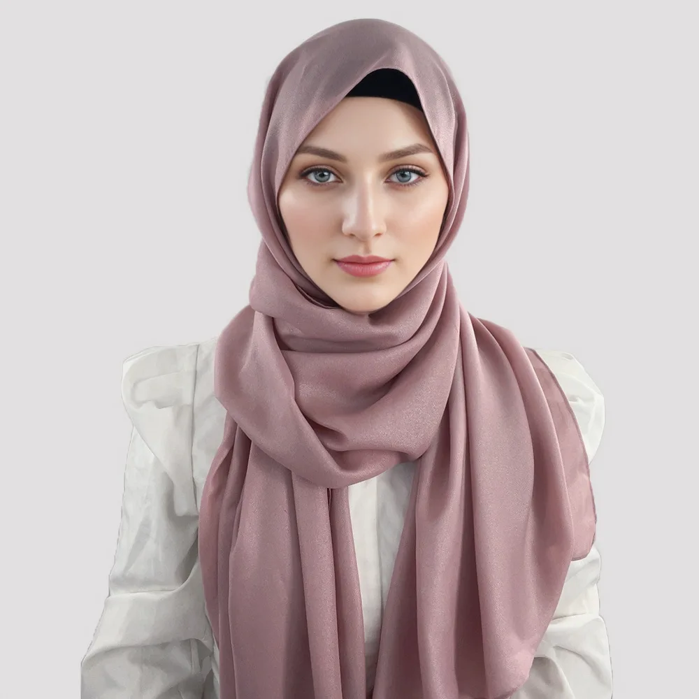 

Chiffon Hijab Scarf Women Solid Color Long Shawls For Muslim Shawl Islamic Hijabs Arab Wrap Head Scarves