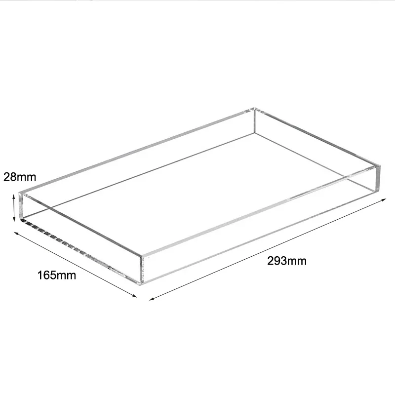 Modern Lucite Tray Handmade Rectangle Cupcake Pallet Wedding Table Decoration Perfume Makeup Food Jewelry Storage Box