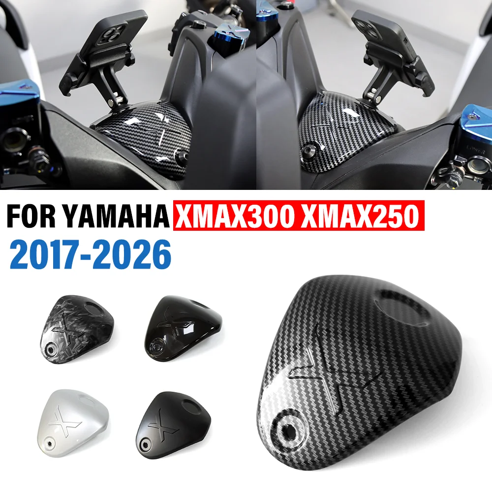 For YAMAHA XMAX300 XMAX250 FOR XMAX-300 X-MAX250 2017-2026 Motorcycle Accessories Handlebar Upper Faucet Cover With Phone Holder
