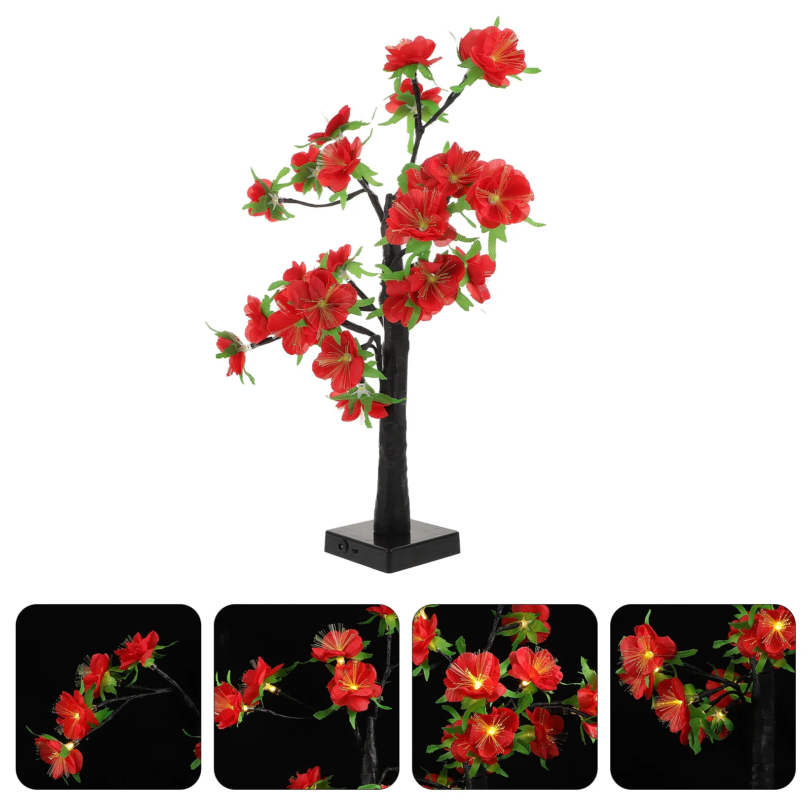 

1 PCS Premium Plastic Flower Tree Night Light Flower Tree Lamp Realistic Model Exquisite Craftsmanship Home for Bedside