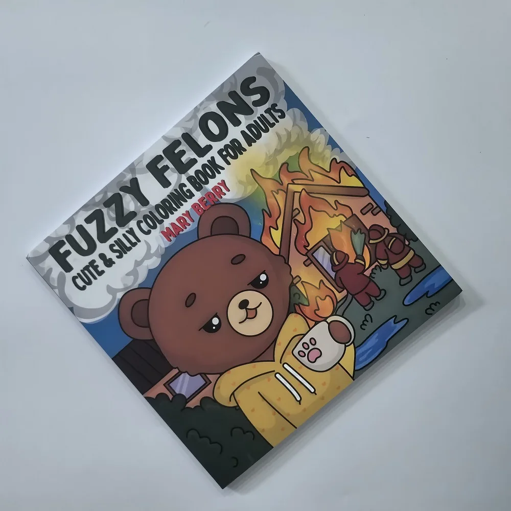 Fuzzy Felons Coloring Books for Adults and Teens Calming Scenes with Cute Animal Characters Help Relieve Stress  Drawing Book
