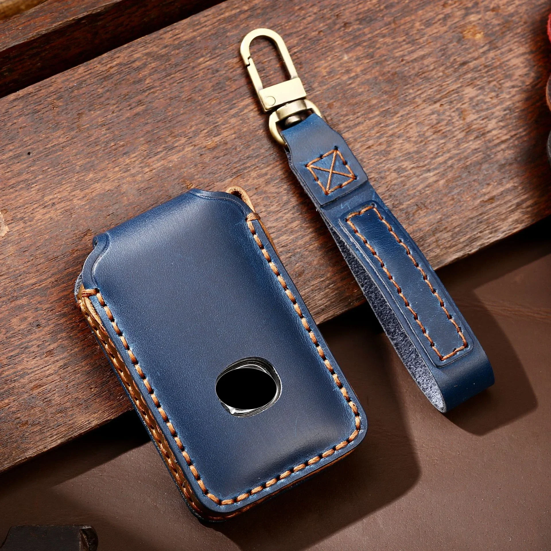 Genuine leather key case for Mazda key protector Japanese next generation car decoration accessories Top Layer Leather 3&4 Keys