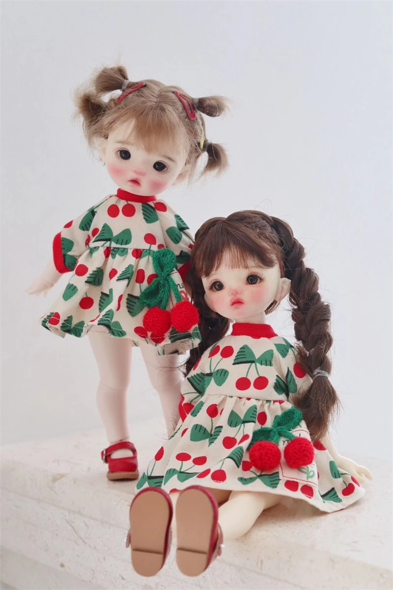 BJD  clothes 1/6 Small 1/6 girl floral dress BJD accessories