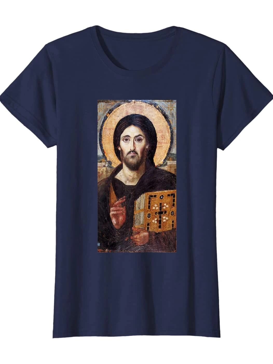 Jesus Christ Pantocrator Icon Sinai Orthodox Christian Gift T-Shirt. Summer Cotton Short Sleeve O-Neck Unisex T Shirt New S-3XL