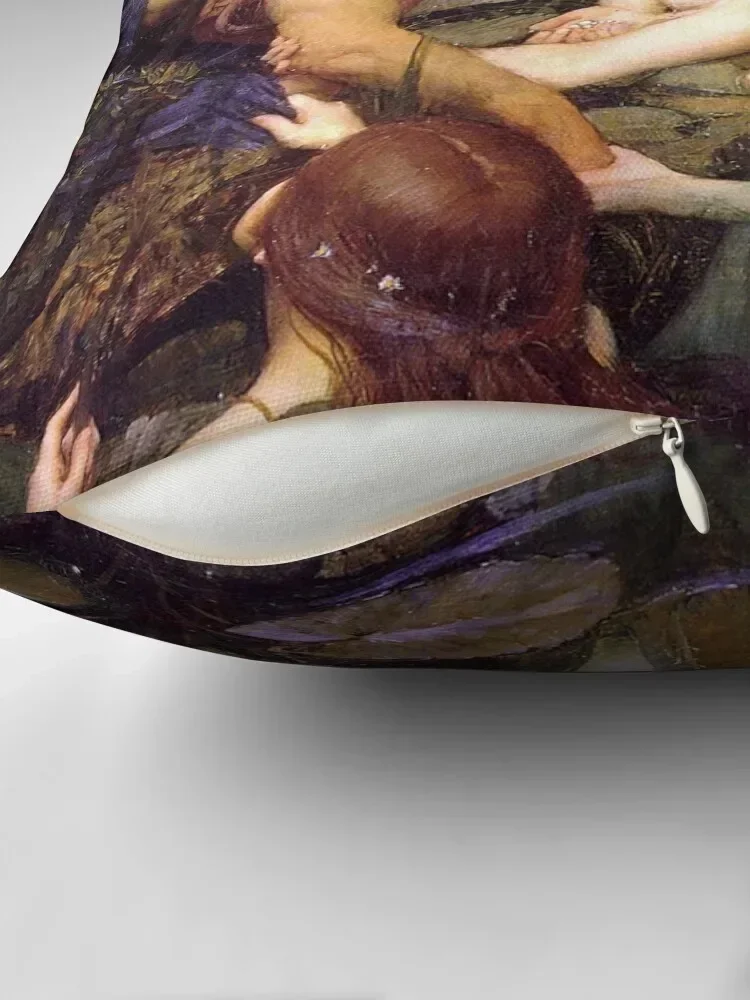 Vintage John William Waterhouse - Hylas and the Nymphs 1896 Fine Art Throw Pillow Decorative Sofa Cushion luxury decor pillow