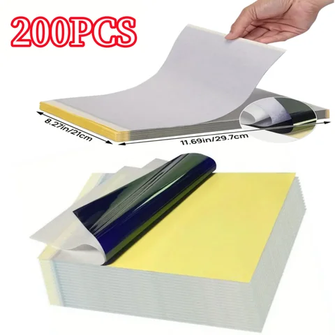 Tattoo Transfer Paper A4 Size Stencil Paper, 4-Layer Transfer Stencils, Kit Supplies, Compatible with ITP05/M08F/P90/MHT-P8009