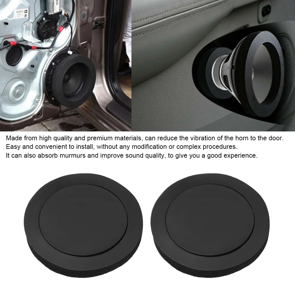 Door Trim Sound Insulation Cotton Car Speaker Bass Ring Accessories Rubber Car Speaker Insulation 4Pcs Car Speaker Accessories