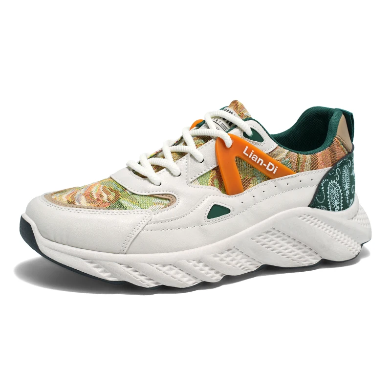 

Men's plus-size casual sports shoes, fashionable thick-soled running shoes, men's shoes, loafers walking casual shoes