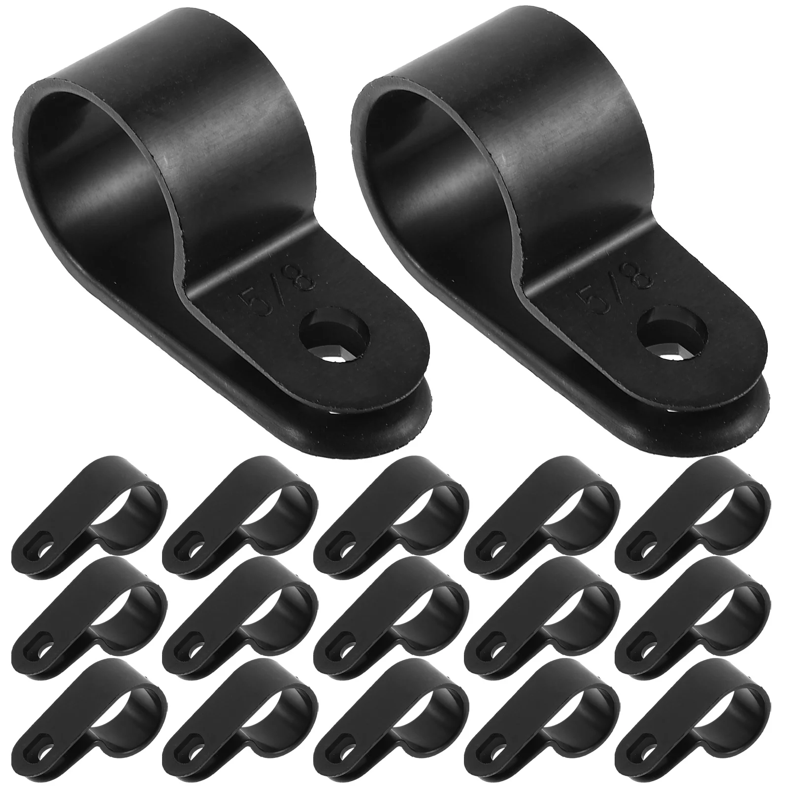 

50 Pcs Nylon R-type Cord Clip Organizer Anchors Cable Ties Holders Reusable Clamp for Wire Management Clips