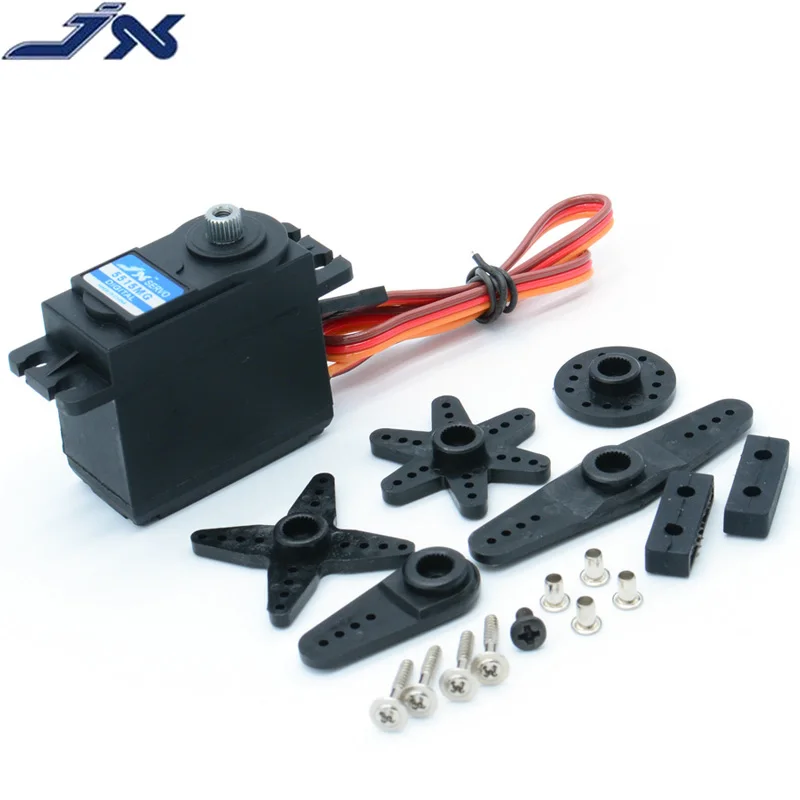 

JX PS-5515MG 15 кг высокоточный рулевой механизм с металлической шестерней аналоговый стандартный сервопривод для 1:8/1:10 RC автомобиля часть самолета