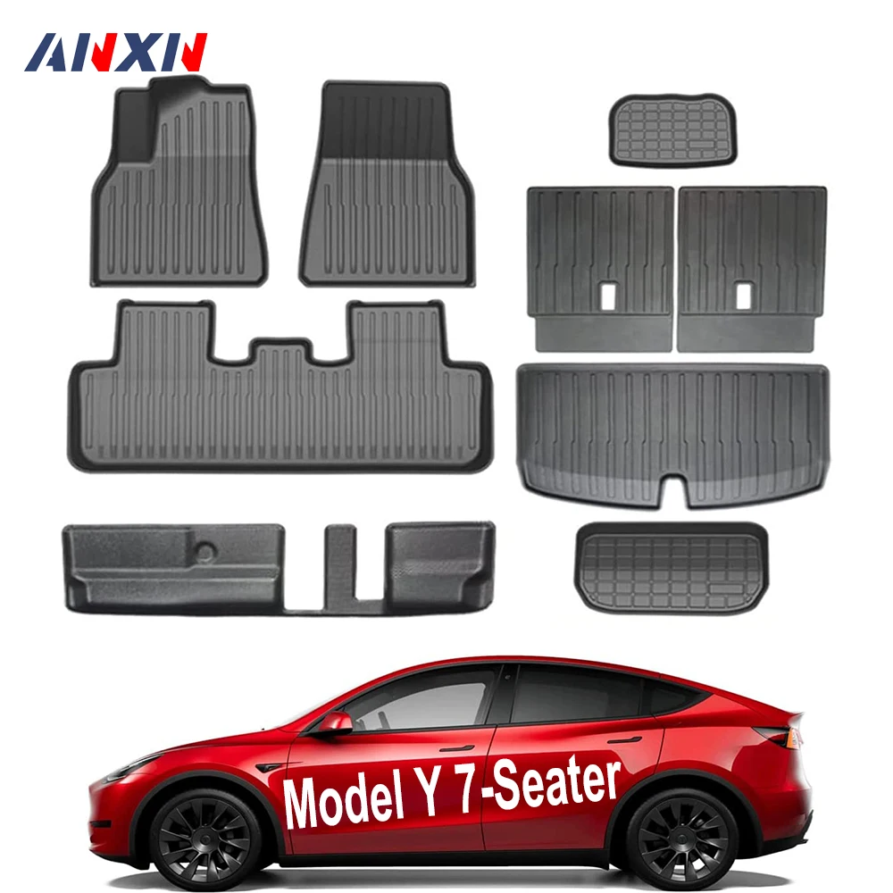 

For Tesla Model Y 7 Seater and Model Y 5 Seat All Weather TPE Waterproof Anti-Slip Floor Mat Cargo Liner 2020-2023 Accessories