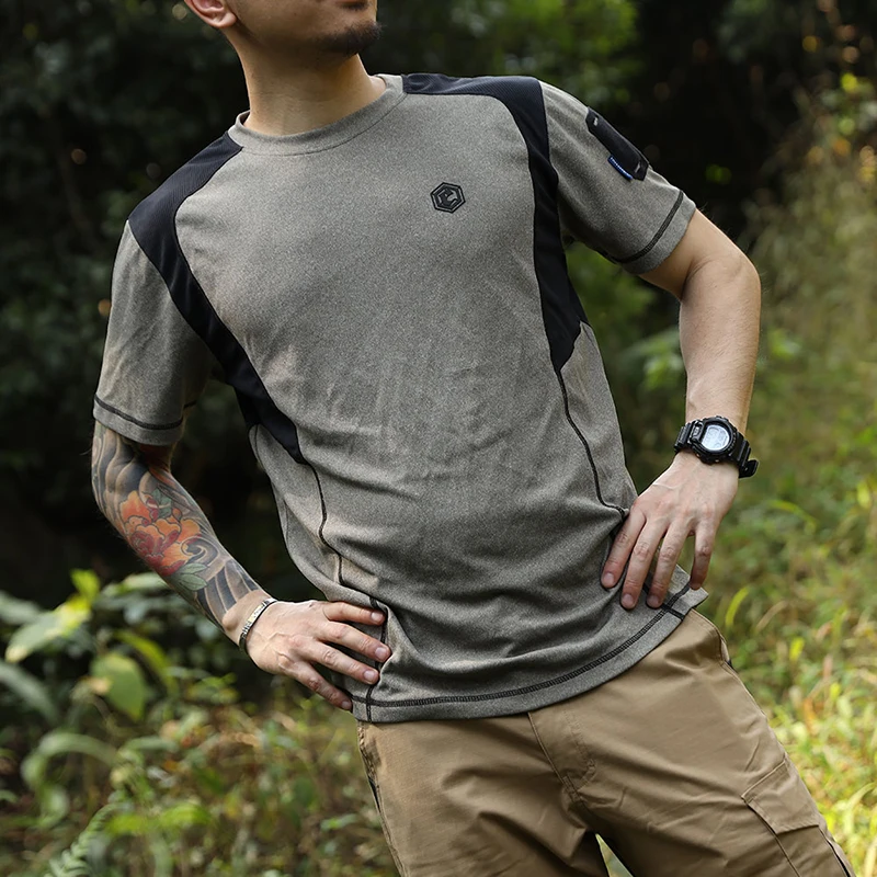 Emersongear Blue Label Tactical Shark Fin Funktionelles Sport-T-Shirt Kurzarm-Shirt Oberteil Feuchtigkeitsableitend Schnelltrocknend Leicht für Outdoor-Aktivitäten – Detail 16