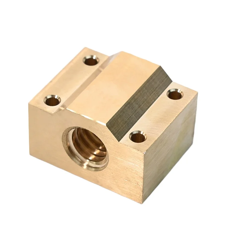 1PCS Trapezoidal Screw Rod Box Type Slider Copper Nut NSBR10