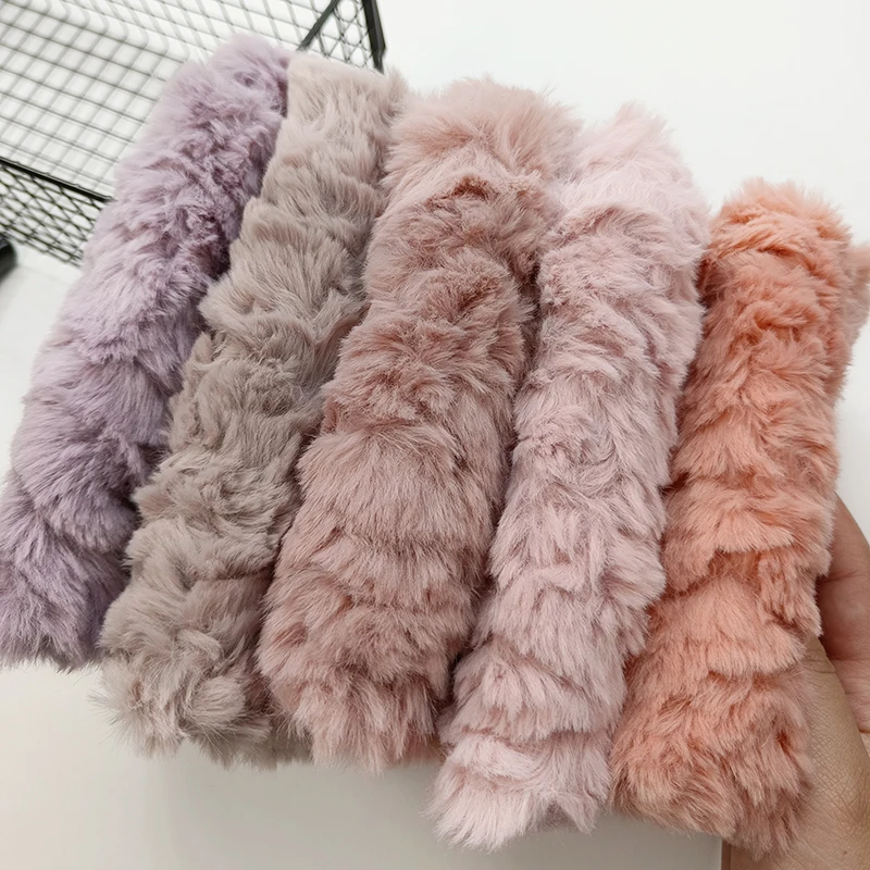 Sewbato New Imitation Rabbit Fur Soft Plush Fabric Multi-color Available Embossed Plush Fabric Minky Fabric