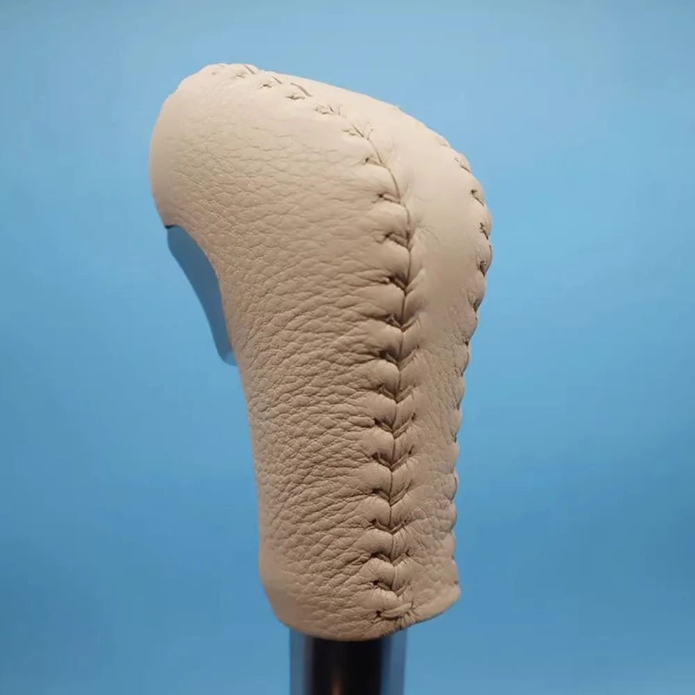 New Real Leahter Gear Shift Knob Cover For Porsche Cayenne 2010 2011 2012 2013 2014 2015 2016 2017 Gear Ball Protector