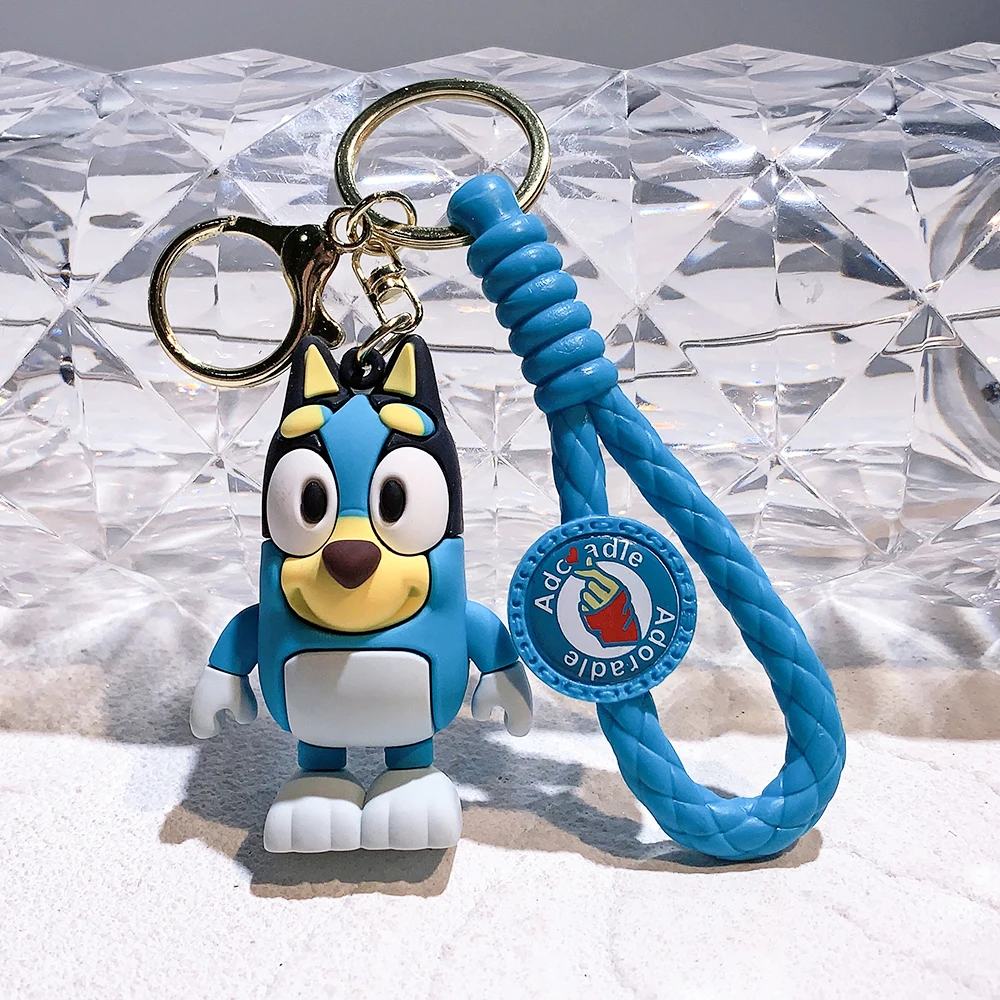 New Bluey Family Doll Creative Car Chain Bingo portachiavi borsa ciondolo coppia squisito piccolo regalo zaino per bambini ciondolo regalo