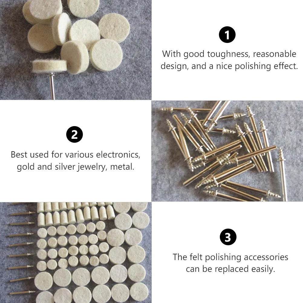 

76Pcs Buffing Mop Kit Large Quantity for Deep Hole Polishing Wood Plastic Metal Non-Metal Surfaces Polishing Wheel Set