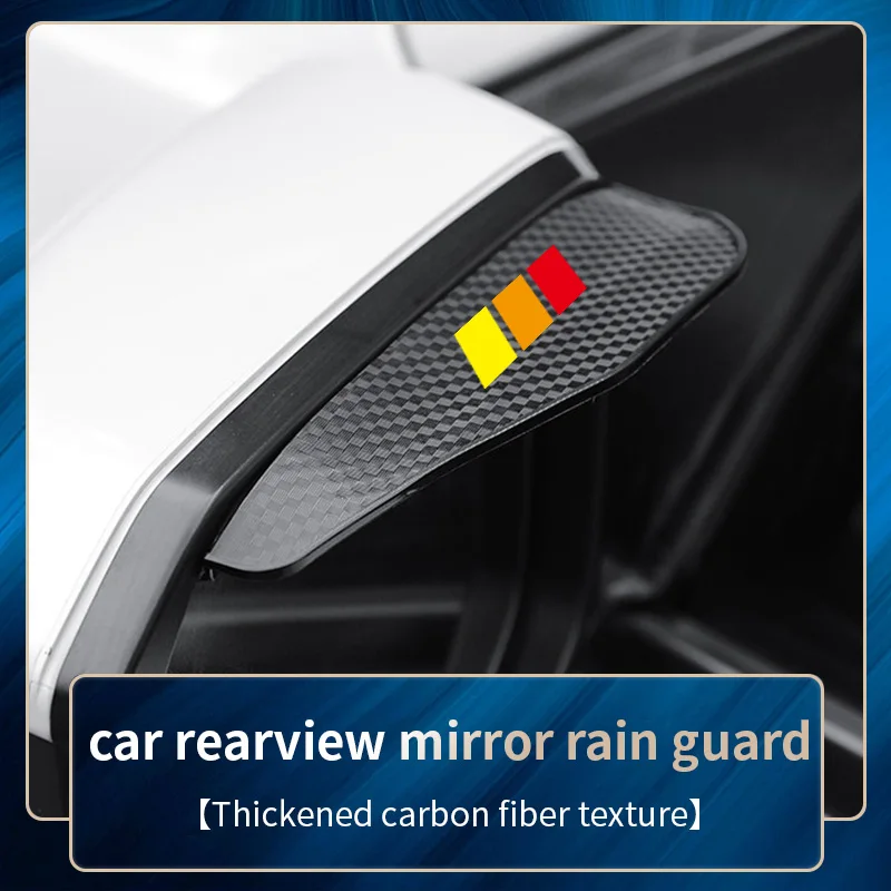 2Pcs Car Rearview Mirror Rain Eyebrow Patterned Side Waterproof Shield Rain  for Toyota 4Runner Camry Highlander Rav4 Tacoma
