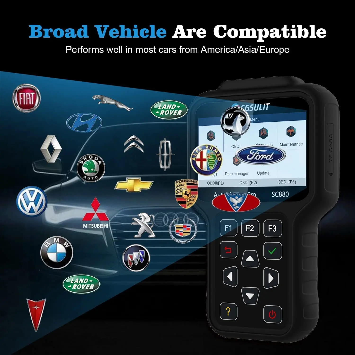 SC880 آلة تشخيص السيارات شاحنة ماسح ضوئي تشخيصي للسيارات والشاحنات 12 فولت و 24 فولت أداة تشخيص السيارات الفعالة