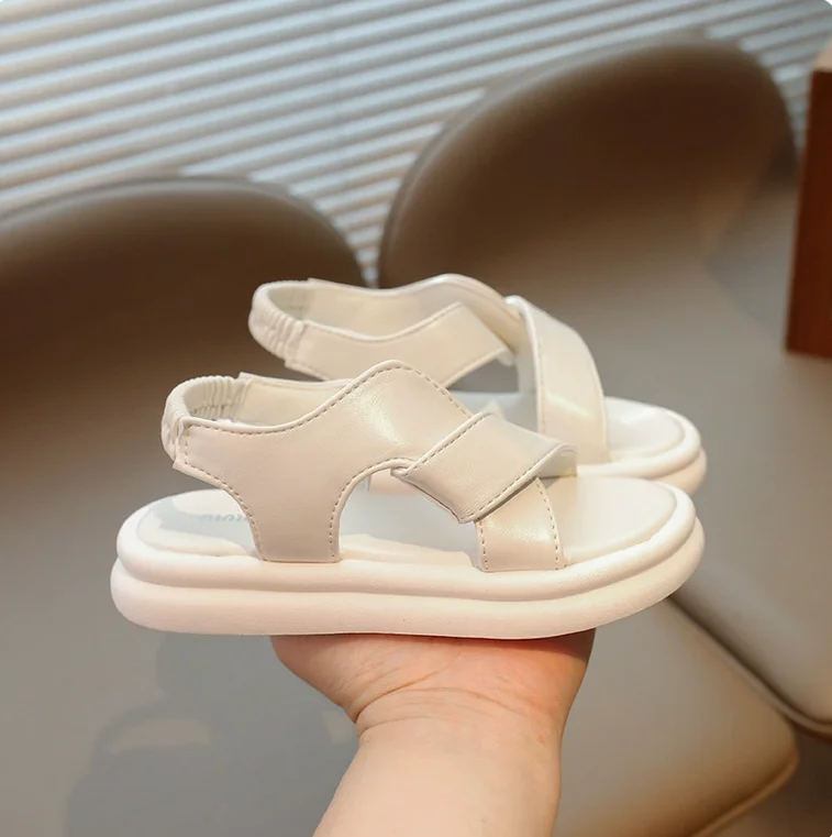 2025 Summer New Children Casual Sandals for Girls Fashion Korean Style Soft Sole Non-slip Cool Simple Versatile Open-toe Shoes