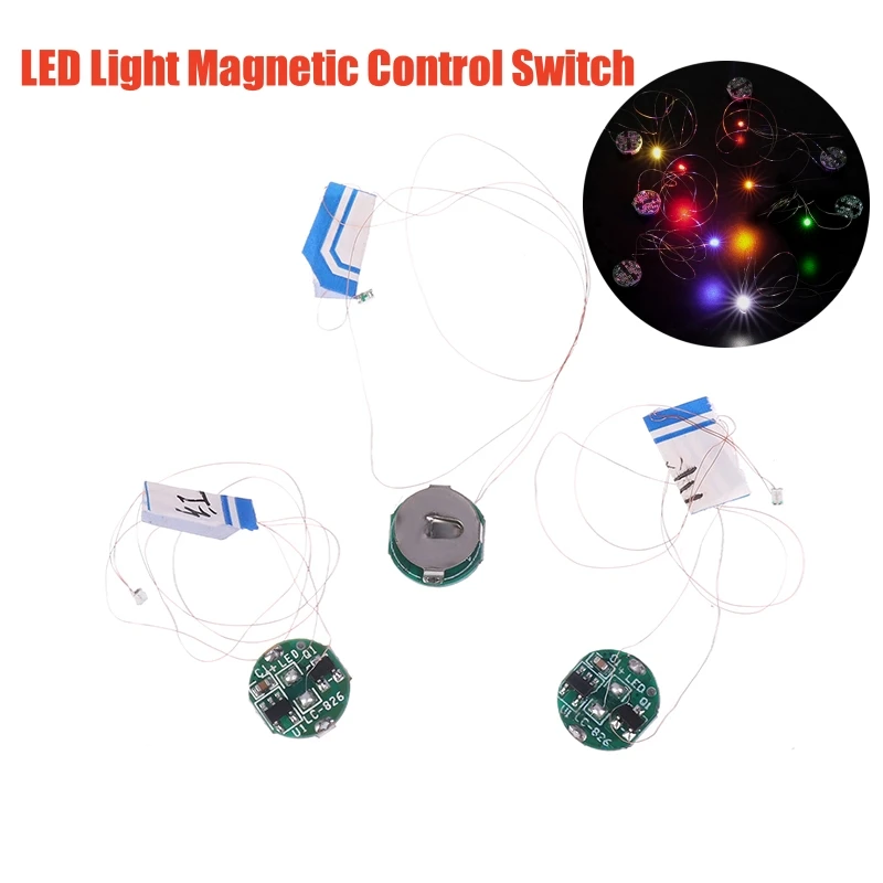 Interruptor de Control magnético de luz LED, Chip de iluminación, animación de dibujos animados, modelo de juguete con lámpara de alambre