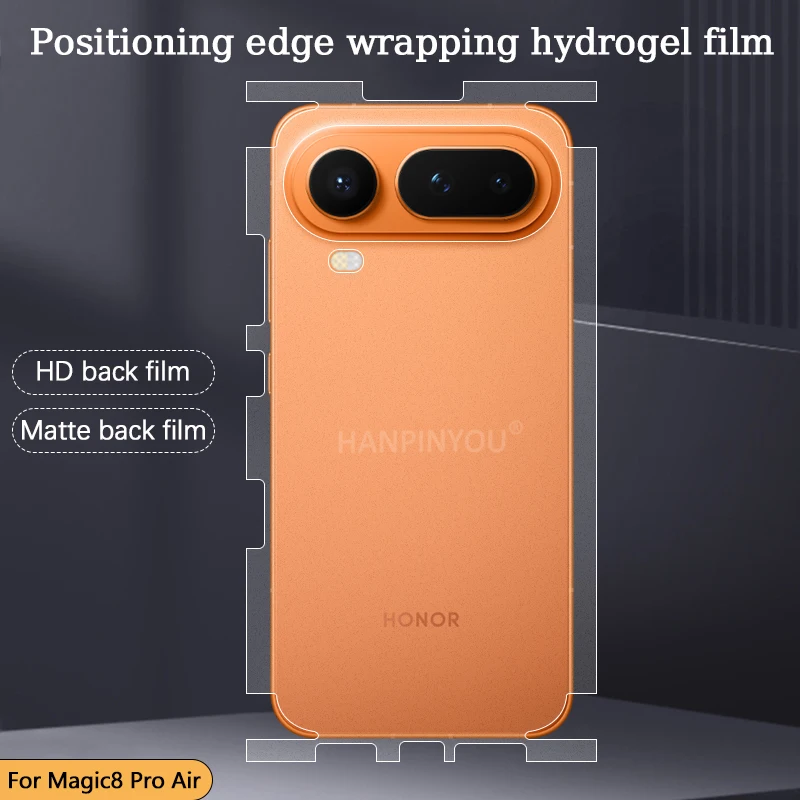 

Positioning Wrap Side Edge Back Protector For Honor Magic8 Pro Air Scratch Autorepair Matte/HD Screen Soft TPU Hydrogel Film