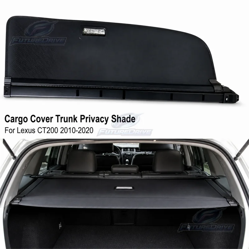 Cargo Cover Trunk Privacy Shade Rear Security Partition Anti-Theft Shield Retractable Organizer for Lexus CT200 2010-2020