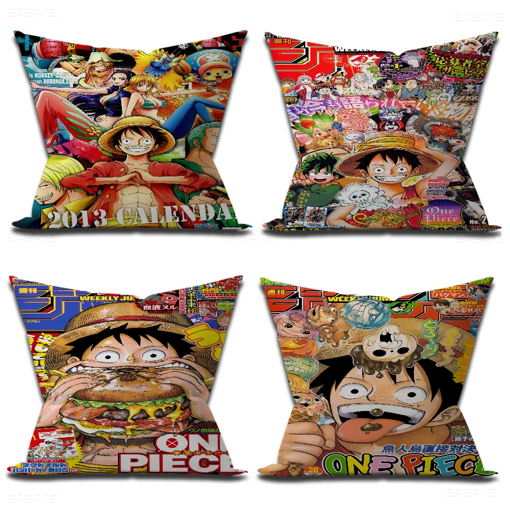 1pc Square Pillow Bedroom Sofa Leisure Comfortable Pillow Car Living Room Anime O-One Cool PPiece  Cushion Pillowcase Home Decor