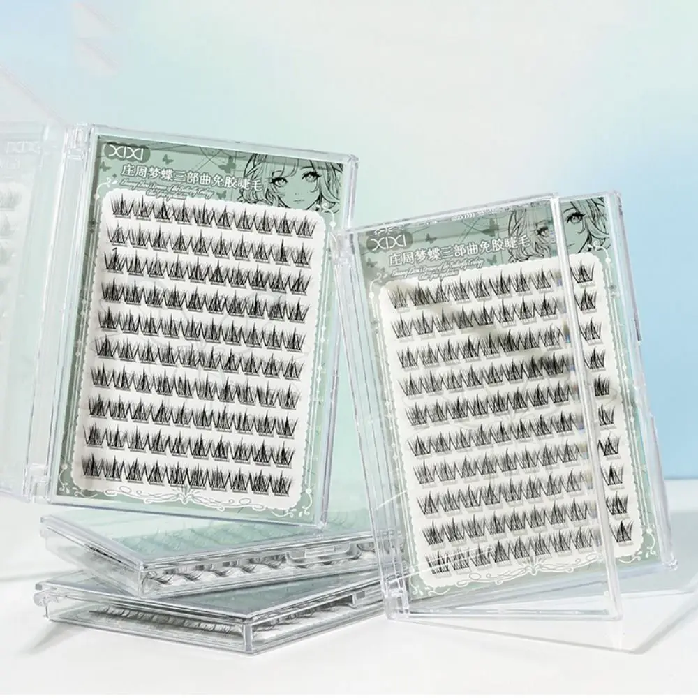 Ciglia finte senza colla stile coreano 5D Ciglia segmentate fai da te morbide Fasci Resuable Trucco Ciglia Estensione Strumento di trucco