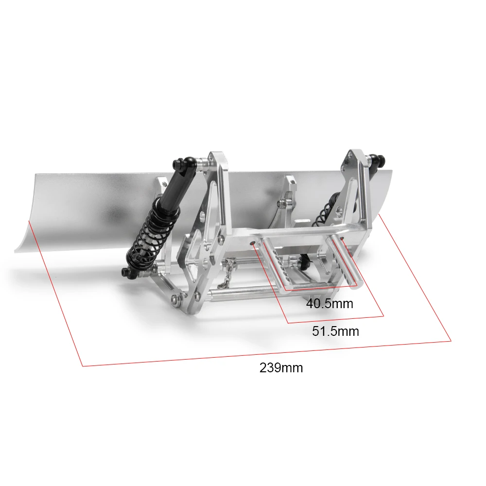 MIBIDAO 1/10 RC Crawler Blade Snow Plow Metal Snow Shovel For TRX4 TRX6 Axial SCX10 90027 28 90046 47 Decoration Parts